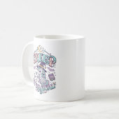 Mug Conception de T-Shirt de Style Rétro Magique de Li (Devant gauche)