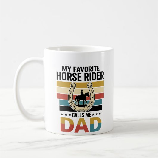 Mug Conception de t-shirt Mon cavalier de cheval préfé (Gauche)