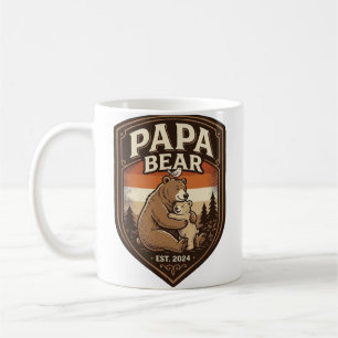 Mug Conception de t-shirt ours gravure vintage Papa Be