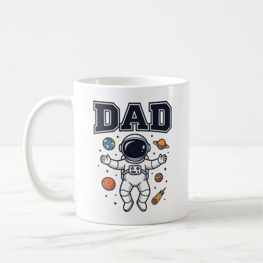 Mug Conception de T-shirt Vector Space Astronaute Papa (Gauche)
