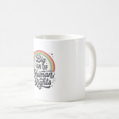Mug Conception de T-Shirt Vectoriel Rétro Arc-en-Ciel  (Devant droit)