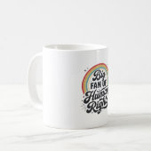 Mug Conception de T-Shirt Vectoriel Rétro Arc-en-Ciel  (Devant gauche)