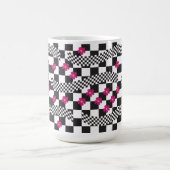 Mug Conception de tableau de bord rétro avec fleurs (Centre)