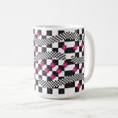 Mug Conception de tableau de bord rétro avec fleurs (Devant droit)