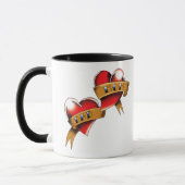 Mug Conception de tatouage de bannière traditionnelle  (Gauche)