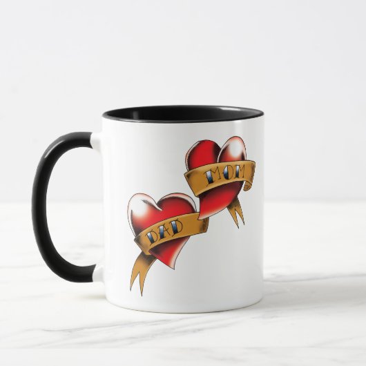 Mug Conception de tatouage de bannière traditionnelle (Gauche)