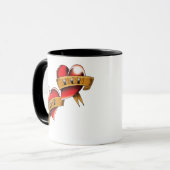 Mug Conception de tatouage de bannière traditionnelle  (Devant gauche)
