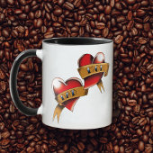 Mug Conception de tatouage de bannière traditionnelle