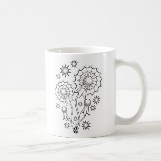 Mug Conception de tatouage de pissenlit (Droite)