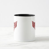 Mug Conception de tatouage tribal d'oiseaux ailés roug (Centre)