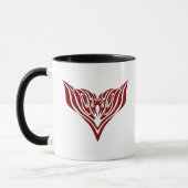 Mug Conception de tatouage tribal d'oiseaux ailés roug (Gauche)