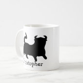 Mug Conception de taureau noir personnalisée (Devant gauche)