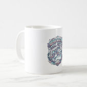 Mug Conception de tee-shirt graphique de style rétro L (Devant gauche)