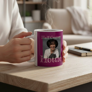 Mug Conception de texte blanc Bourgogne Hottie Demi-Si
