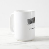 Mug Conception de texte de code-barres personnalisé (Devant gauche)