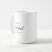 Mug Conception de texte de demoiselle d'honneur minima (Devant gauche)
