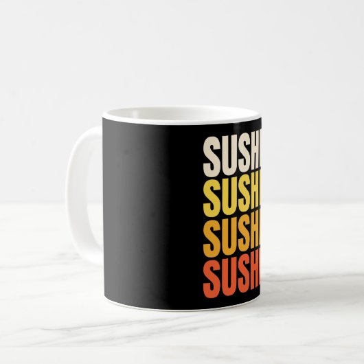 Mug Conception de texte de Sushi (Devant gauche)