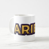 Mug Conception de texte du zodiaque Bélier (Devant gauche)