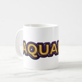 Mug Conception de texte du zodiaque Verseau (Devant gauche)