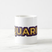 Mug Conception de texte du zodiaque Verseau (Centre)