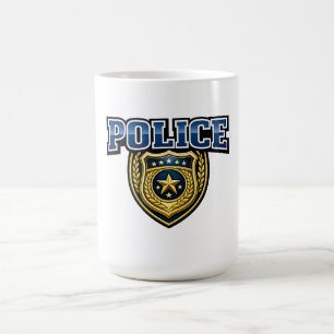 Mug Conception de texte gras pour badge de police