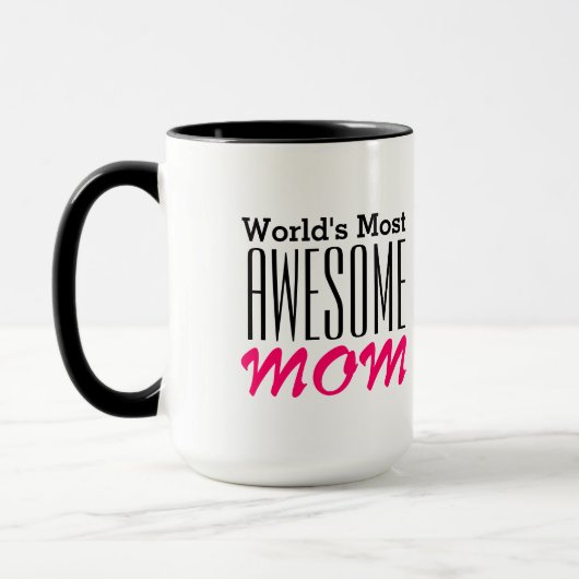 Mug Conception de texte MAMAN LA PLUS GÉNIALE AU MONDE (Gauche)