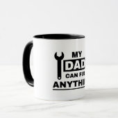 Mug Conception de texte Papa peut réparer n'importe qu (Devant gauche)