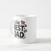 Mug Conception de texte pour le meilleur papa (Devant gauche)