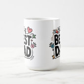Mug Conception de texte pour le meilleur papa (Centre)