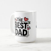 Mug Conception de texte pour le meilleur papa (Devant gauche)