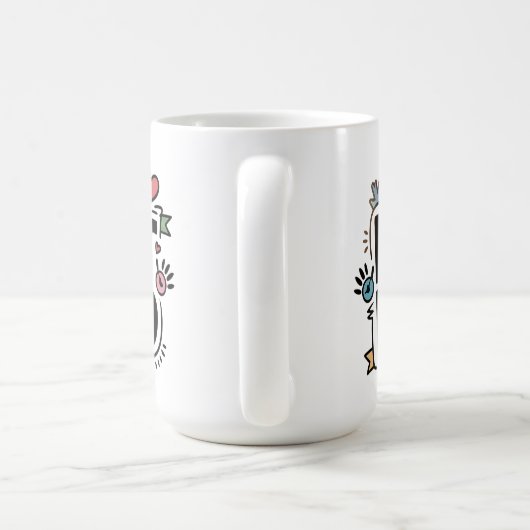 Mug Conception de texte pour le meilleur papa (Poignée)