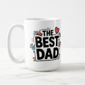 Mug Conception de texte pour le meilleur papa (Gauche)