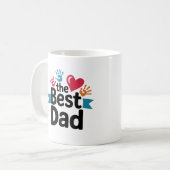 Mug Conception de texte pour le meilleur papa (Devant gauche)