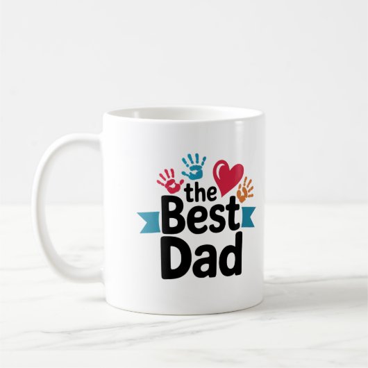 Mug Conception de texte pour le meilleur papa (Gauche)