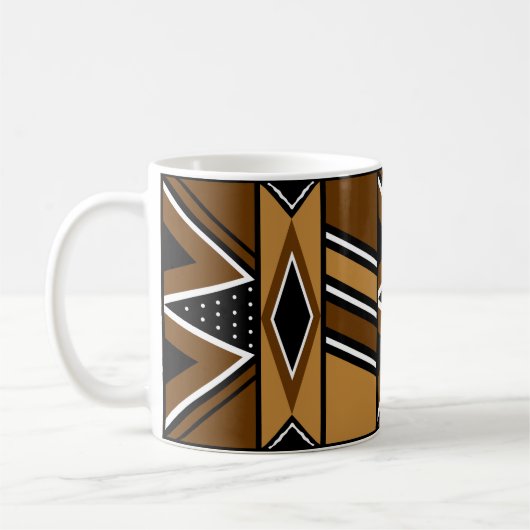Mug Conception de tissu de boue inspirée par l'Afrique (Gauche)
