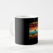 Mug Conception de toile d'araignée d'Halloween effraya (Devant gauche)