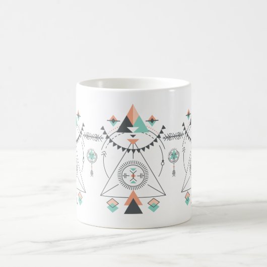 Mug Conception de totem Tribal Coloré (Centre)