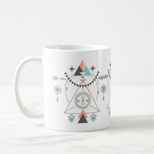 Mug Conception de totem Tribal Coloré (Gauche)