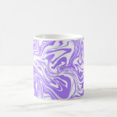 Mug Conception de tourbillon abstrait violet et blanc (Centre)