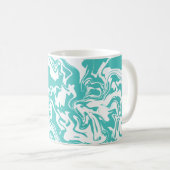 Mug Conception de tourbillon aqua abstrait (Devant droit)