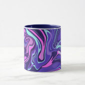 Mug Conception de tourbillon fluide en violet, rose et (Centre)