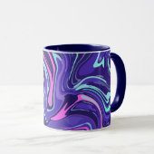 Mug Conception de tourbillon fluide en violet, rose et (Devant droit)