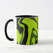 Mug Conception de tourbillon vert et noir abstrait (Gauche)