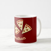 Mug Conception de tranches de pizza (Devant droit)