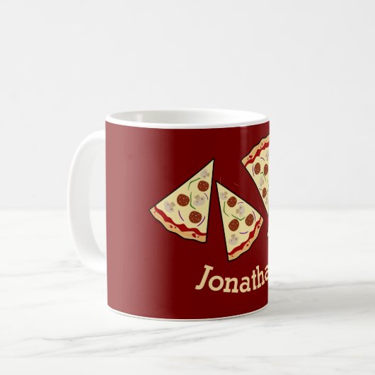 Mug Conception de tranches de pizza (Devant gauche)