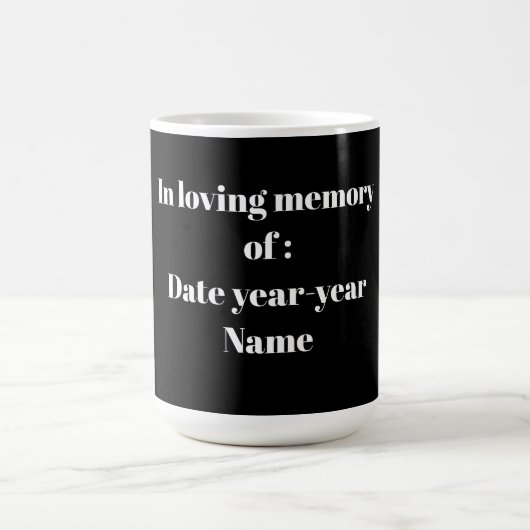 Mug Conception de tribut mémorial – En souvenir affect (Centre)