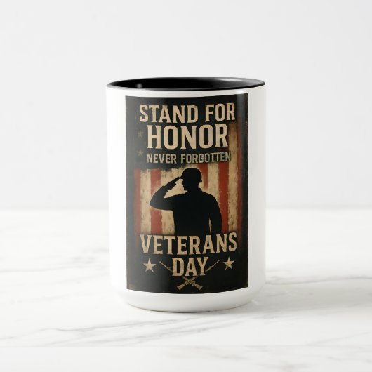 Mug Conception de Tribute pour la Journée des Vétérans (Centre)
