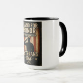 Mug Conception de Tribute pour la Journée des Vétérans (Devant droit)