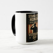 Mug Conception de Tribute pour la Journée des Vétérans (Devant gauche)