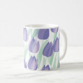 Mug Conception de tulipe : violet clair floral. (Devant droit)